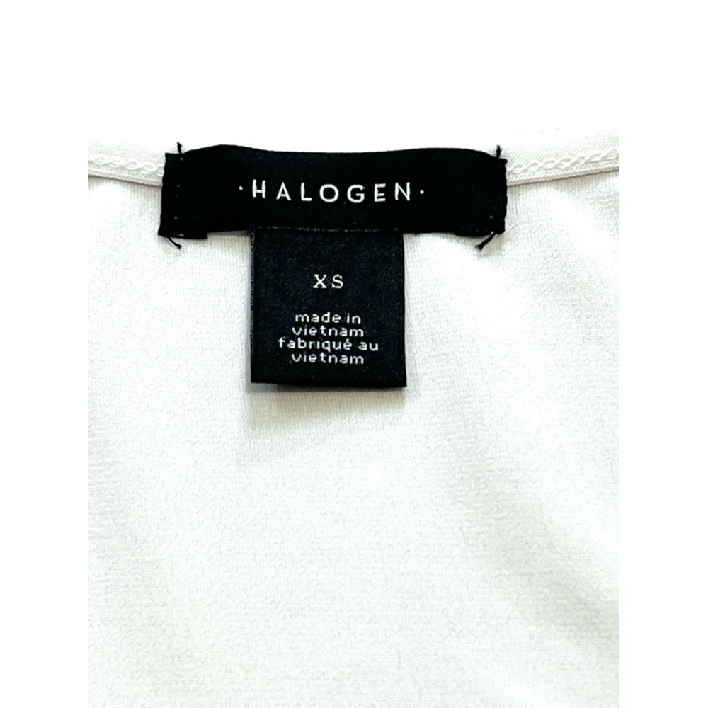HALOGEN Draped Cowl Neck Sleeveless Top, Solid White, Size XS - Picture 7 of 9